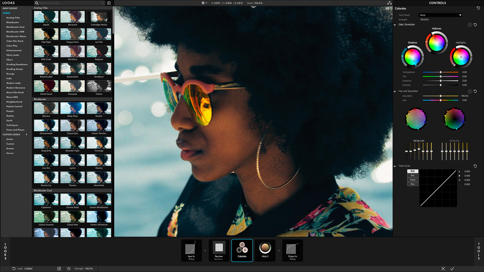 Cinematic color grading